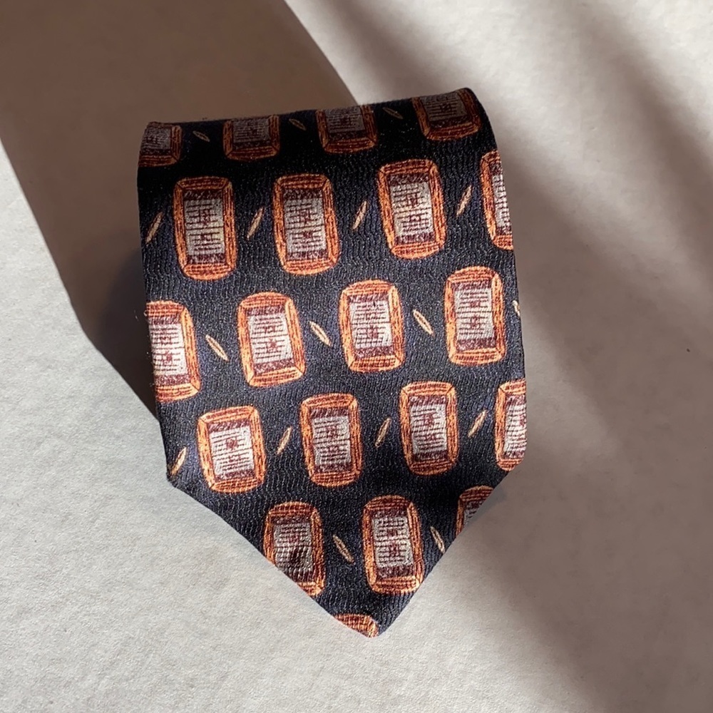 Jimmy V Joe Theismann 100% Silk Football Field Tie by Stonehenge
